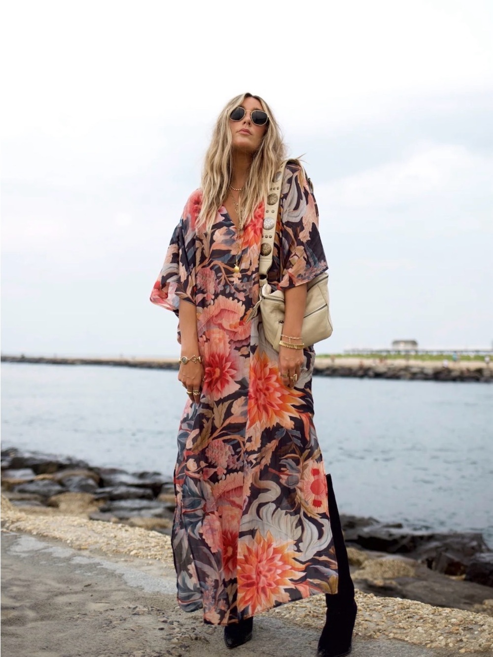 How Do You Wear That HDYWT Floral Bohemian Kaftan O/S